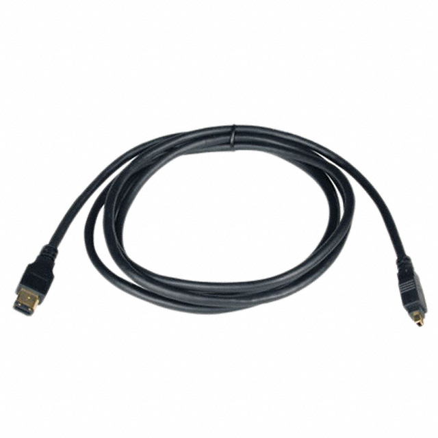 Plug, 6 Position To Plug, 4 Position IEEE1394 Cable Black 3.00' (914.40mm)